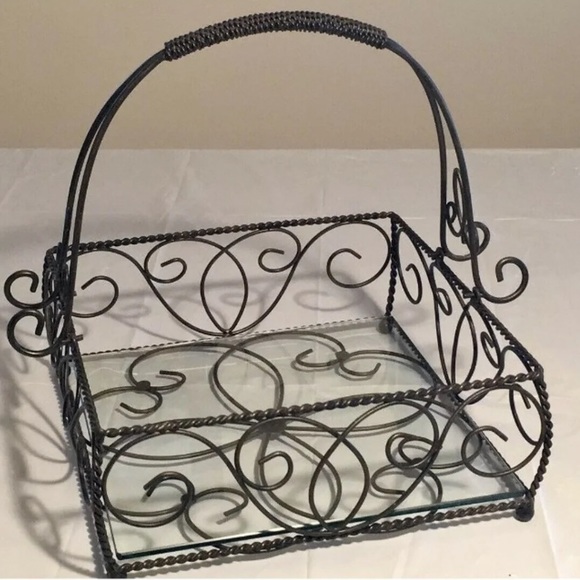 SLAH Jamestown Centerpiece Wrought Iron/Glass New! No box. - Picture 3 of 4
